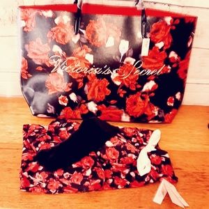 NWT  matching VICTORIA SECRET Tote & slippers